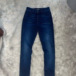 360 high waisted- Deep Indigo fitjeans
